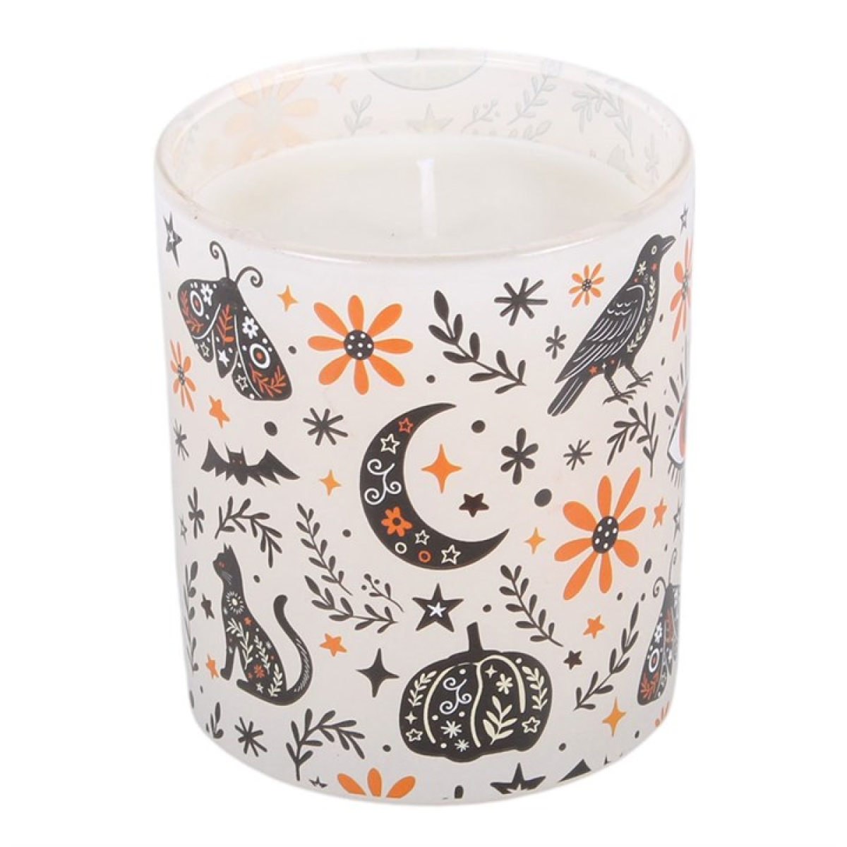 Frightful Folk Print Spiced Vanilla Scented Candle - Image 2