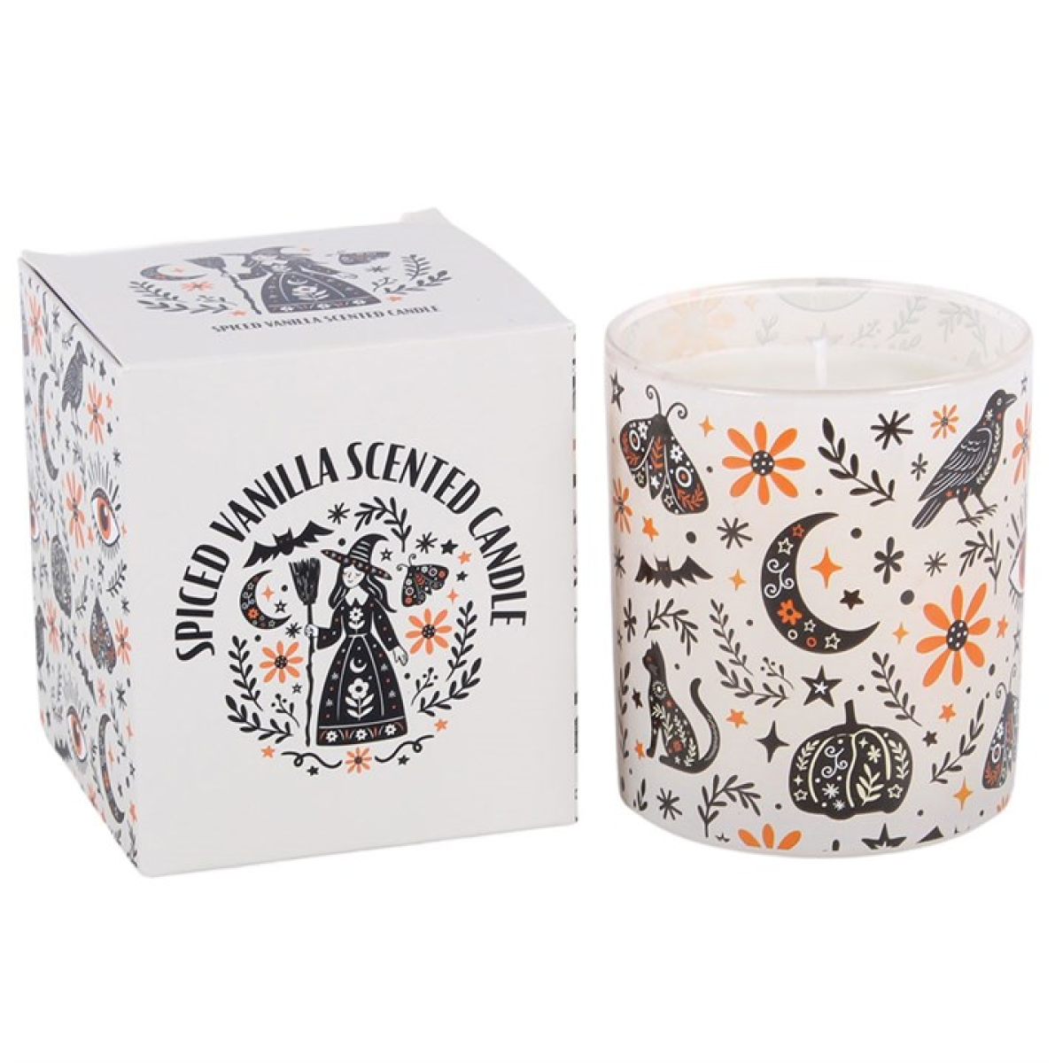 Frightful Folk Print Spiced Vanilla Scented Candle - Image 3